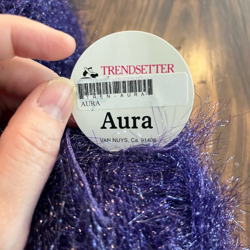 Lot of 3 Trendsetter Aura Skeins of 100% Nylon Purple Yarn - Picture 2 of 4